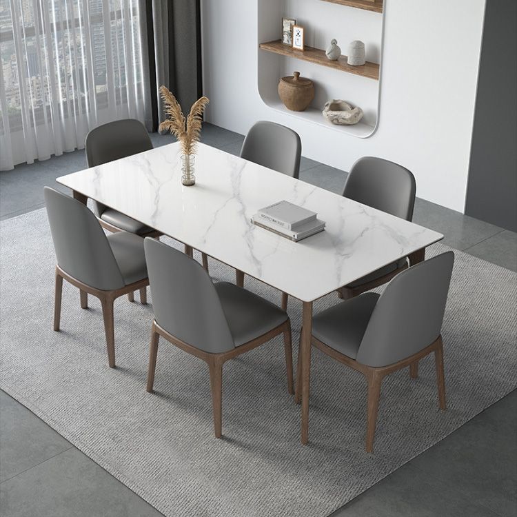 Medieval Modern 4 Legs Dining Table Stone Table for Dining Room