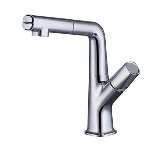 Vessel Sink Faucet Contemporary Single Handle Faucet with Swivel Spout