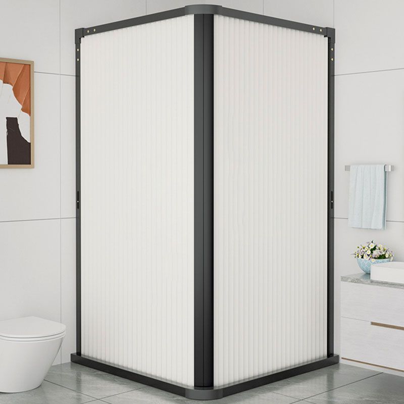 Square Corner Aluminum Frame Shower Enclosure with Double Door Handles