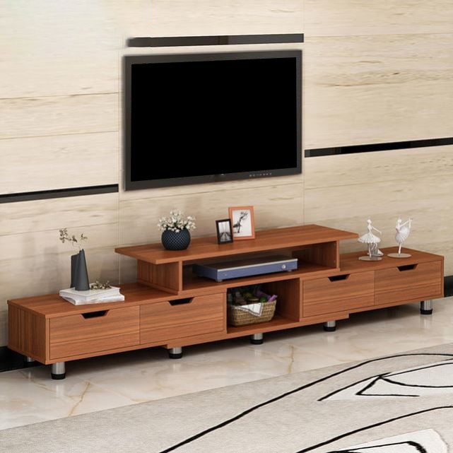 Scandinavian TV Media Stand Engineered Wood TV Stand Console