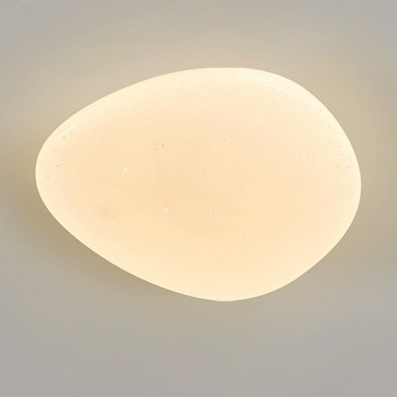 Single Modernism White Flush Mount Lighting Unique LED Ceiling Light for Bedroom