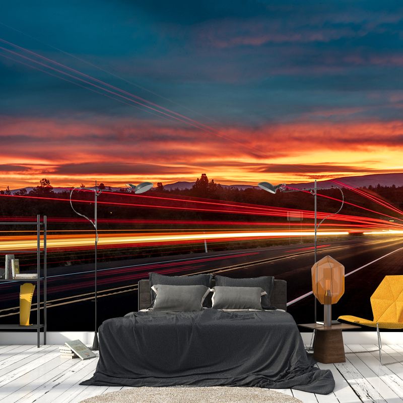 Wallpaper Modern Style Wall Mural City Traffic Sitting Room Wall Mural