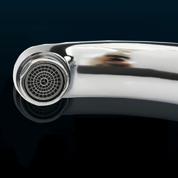 Contemporary Faucet Knob Handle 1 Hole Low Arc Solid Brass Faucet