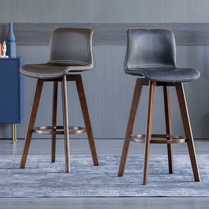 Scandinavia Style Bar-Haune Holzbeine Rechtecksitz für Küchenbar