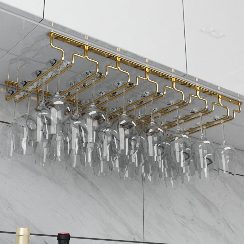 Modern Hanging Wine Glass Rack Metal Glass & Stemware Holder for Kitchen