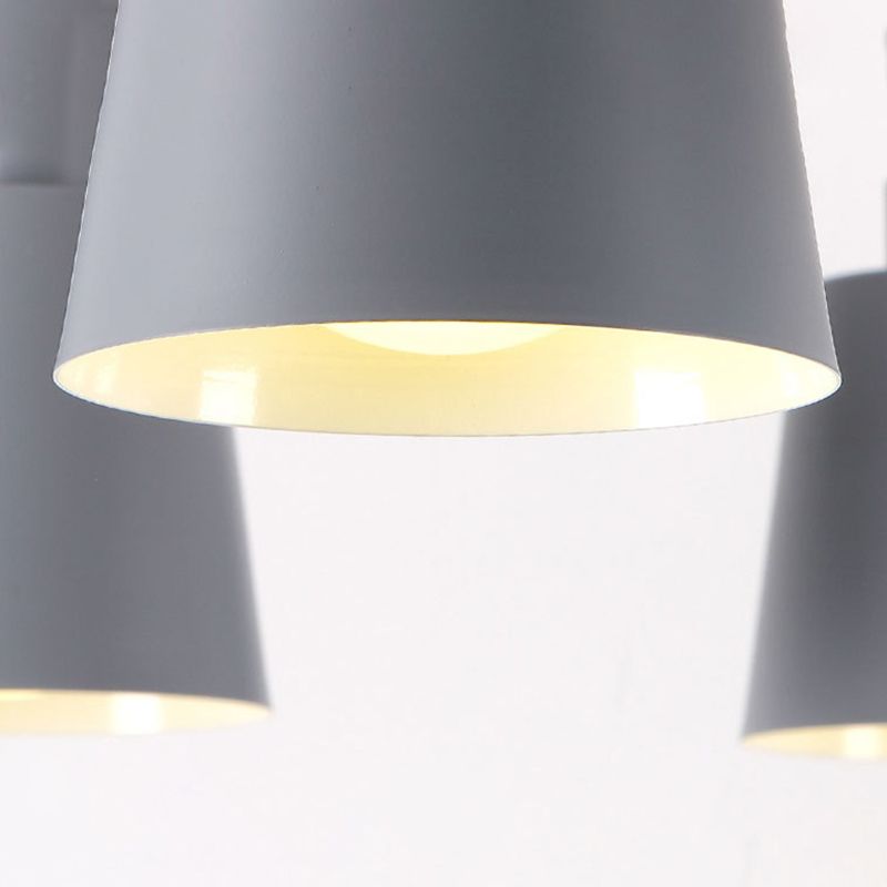 Wrought Iron Sputnik Pendant Light in Modern Simplicity Macaron Ceiling Light for Living Room