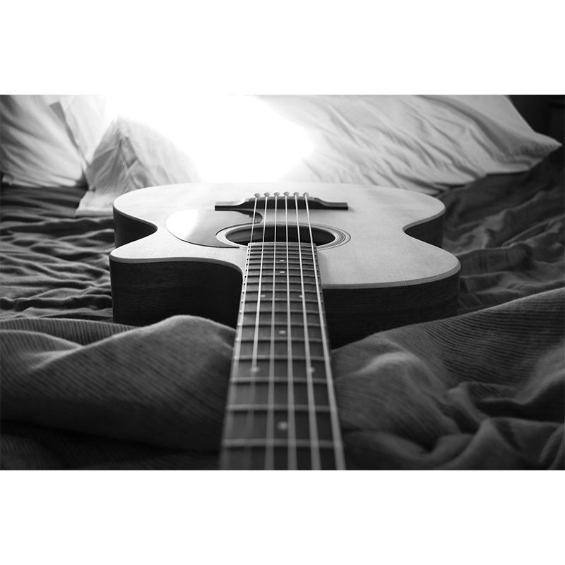 Guitar Hobby Murals for Living Room Contemporary City ,Customized Size