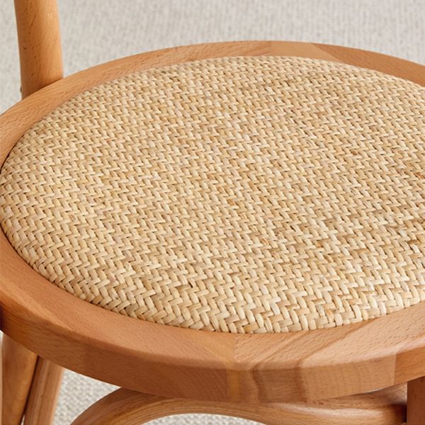 Silla de madera de haya maciza contemporánea, sillas de comedor de cocina con parte trasera Windsor
