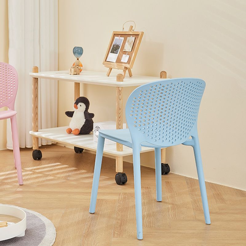 Modern Open Back Side Chair Plastic Armless Dining Chair for Restaurant