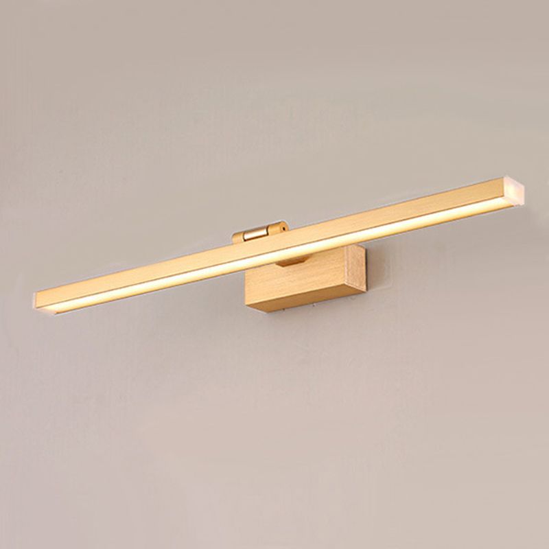 Luz de espejo de tocador lineal de metal Simplicidad LED Rotable Pared Lucina para baño para baño