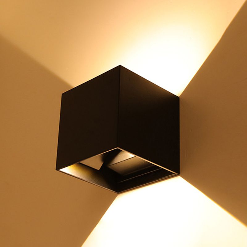 Lámpara montada en la pared cuadrada lámpara de montaje de pared de aluminio moderna para sala de estar