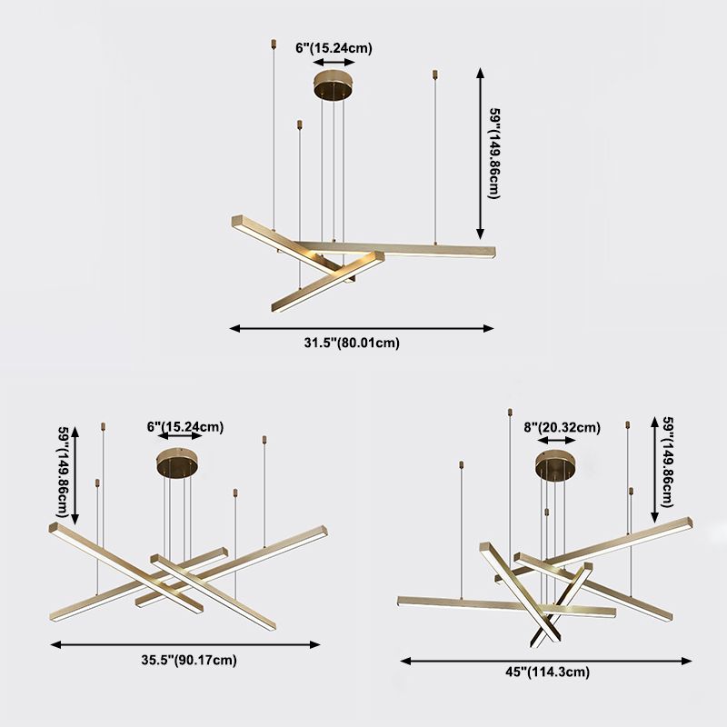 Strip lampadario a più livelli Postmodern Metal lampadario a pendente per salotto