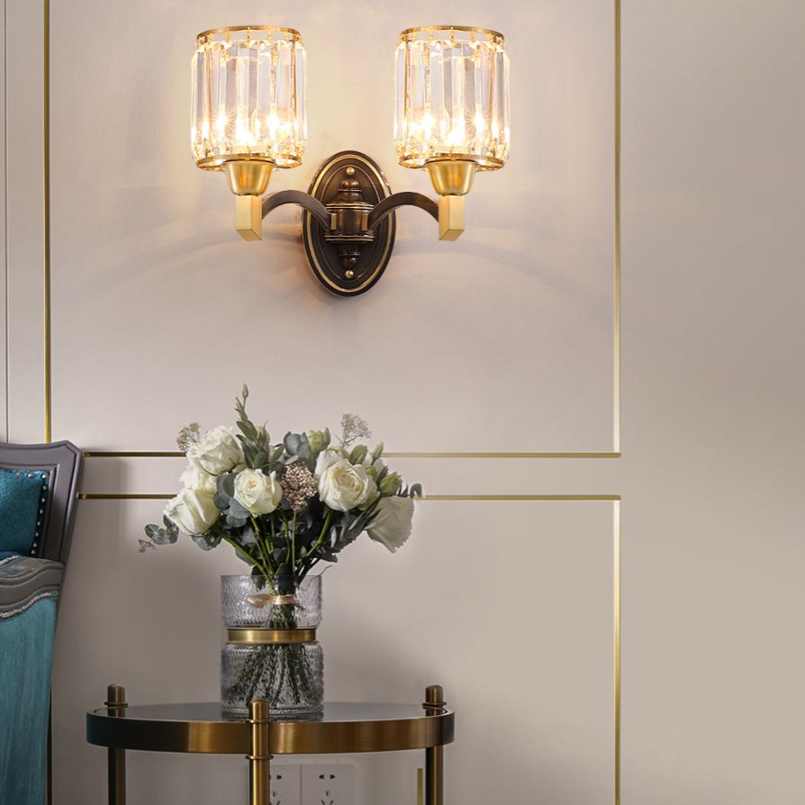 Lampada a parete in metallo con criminalità tamburo Postmodern a parete montata