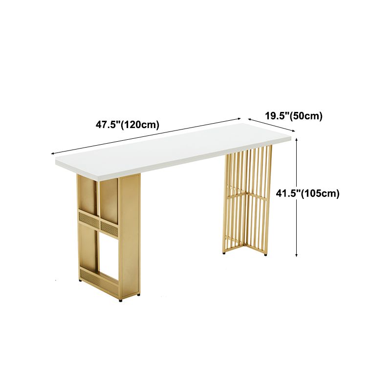 Table du comptoir supérieur en bois blanc avec table de barre de hauteur de 42 pouces
