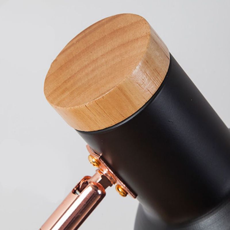 Modern Style Conical Night Table Lamp Metal 1-Light Table Lamp