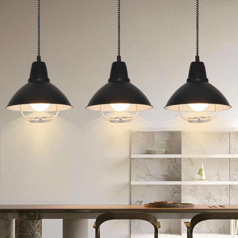 Postmodern Style Bowl Shape Hanging Light Metal 1 Light Pendant Lights for Dining Room