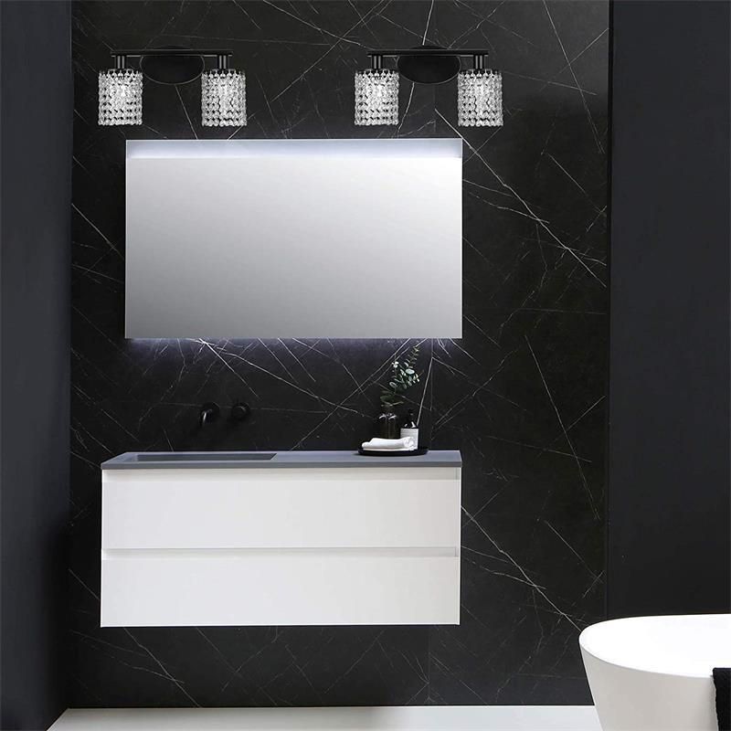 Post Modern Bathroom Vanity Lighting 2 / 3 / 4 - Light Bath Sconce in Black / Sliver