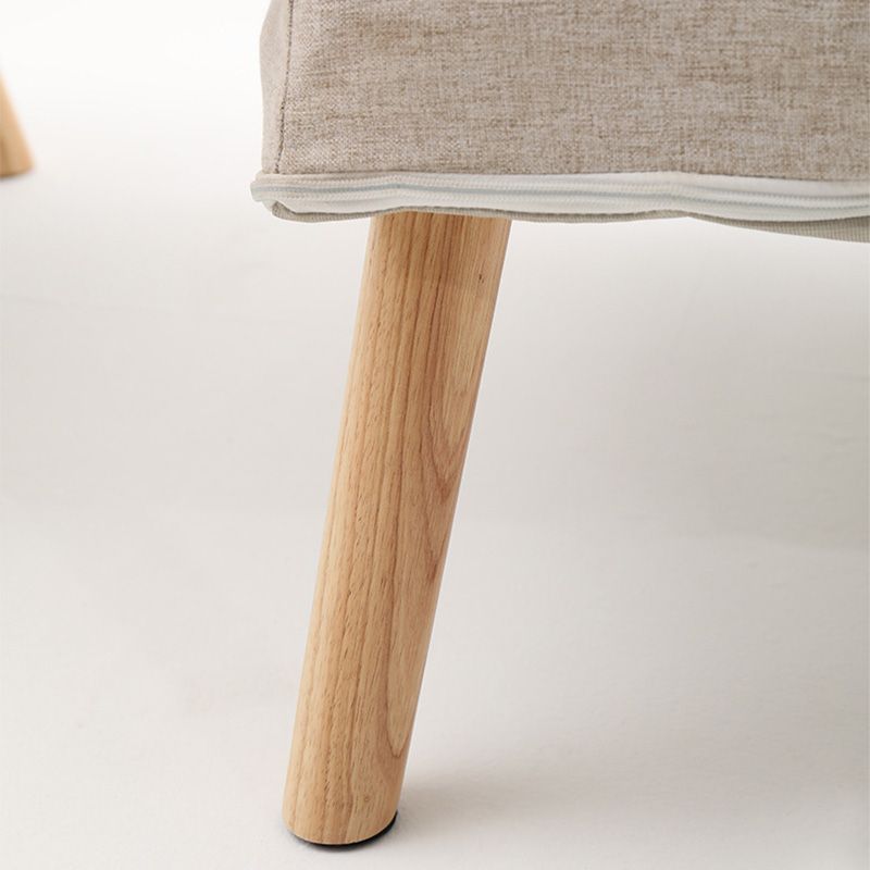 29.52"Wide Cotton Blend Arm Chair with Basic Four Legs Pillow Back  Armchair