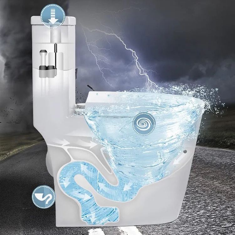 Modern All-In-One Toilet Bowl Floor Mounted Siphon Jet ABS Urine Toilet