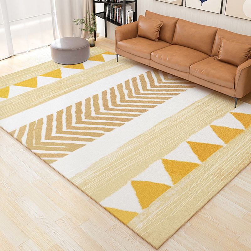 Vintage Southwestern Print Rug White Tone Polyester Area Tapijt Non-Slip Backing Rug voor de woonkamer