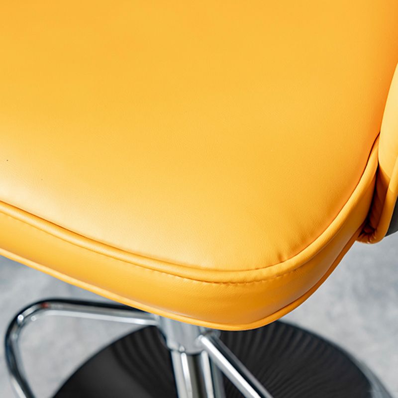 Contemporary Faux Leather Counter Stool Fabric Cushion in Matte Finish