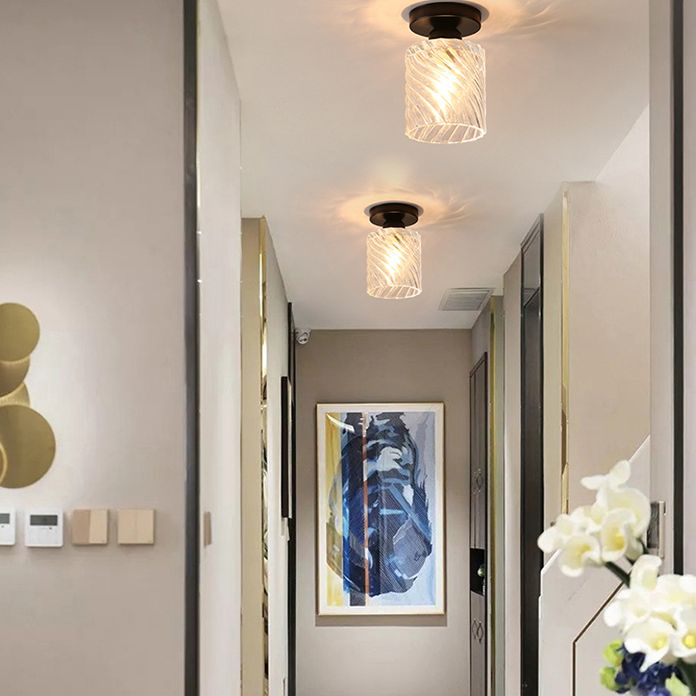 Modern Creative LED Close to Ceiling Fixtures with Glass Shade for Porch