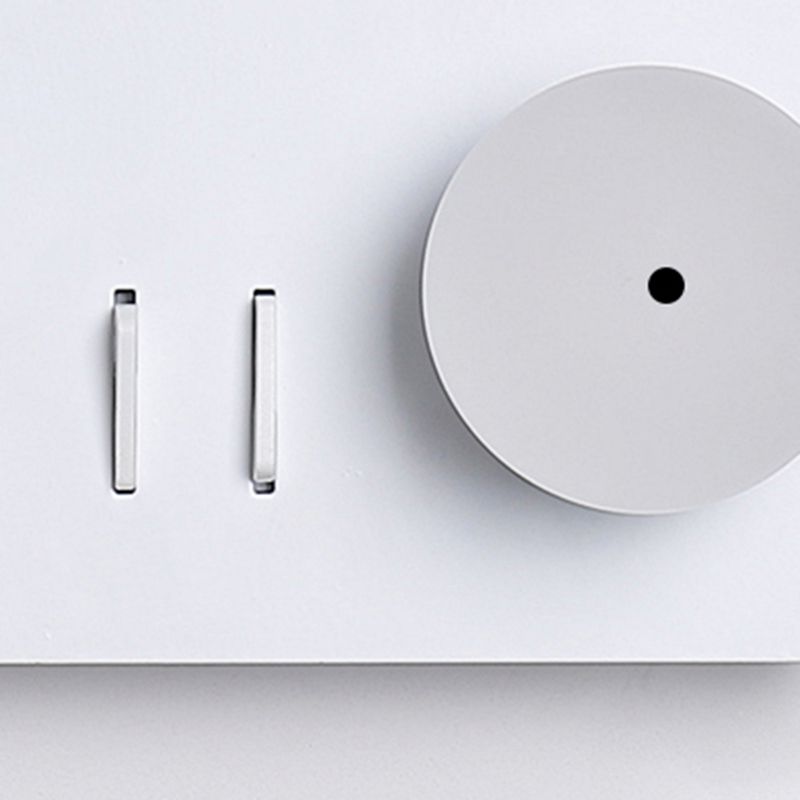 Lampada a parete in metallo moderno a parete in metallo bianco a 2 luci luci rettangolari di scarico rettangolare