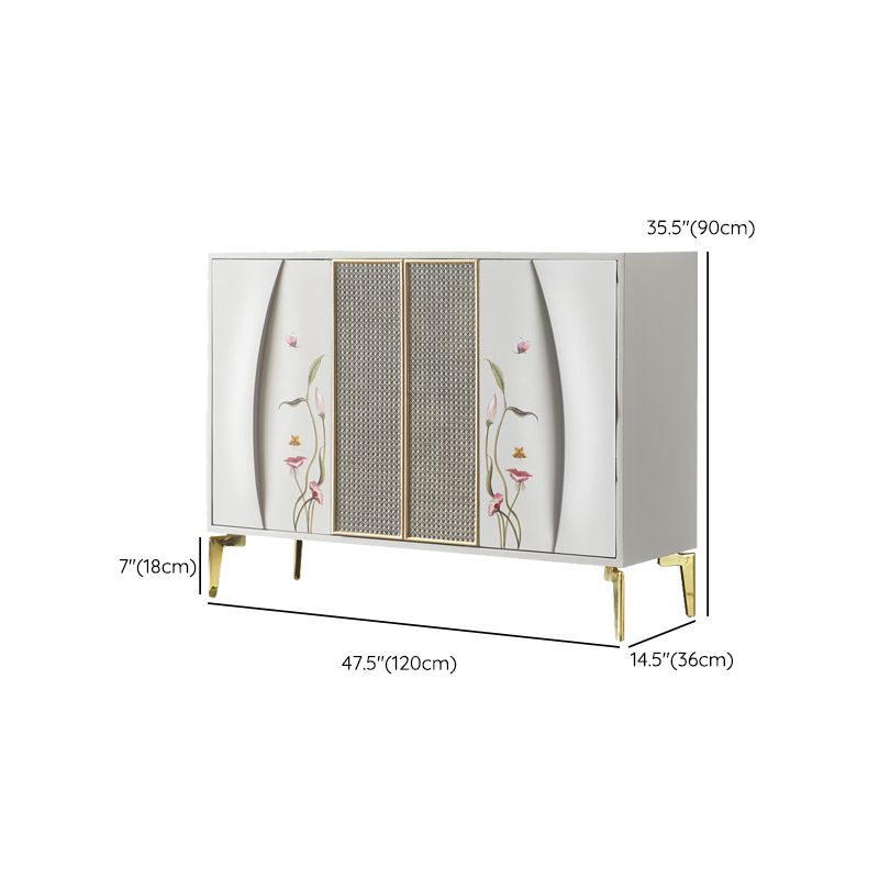 Glam Style Door Sideboard Engineered Wood Dining Server for Kitchen