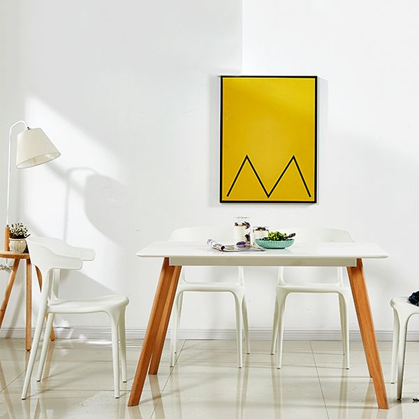 Chaise de salle à manger en plastique de style moderne, chaises latérales empilables sans bras pour la cuisine