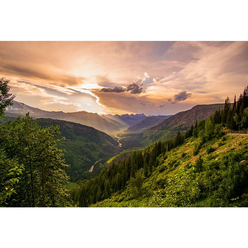 Whole Mountain Landscape Wall Murals Waterproof Wall Decor for Bedroom