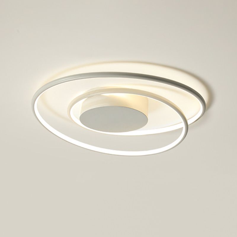 Circular Ceiling Mount Light Fixture Minimalist LED Metal Ceiling Lamp