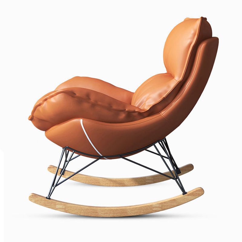 Contemporary Rocking Chair Solid Wood Rocker Chair with with Seat Cushion