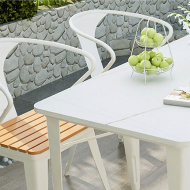 Industrial Dining Set 1/5 Piece Sintered Stone Dining Table Set for Patio