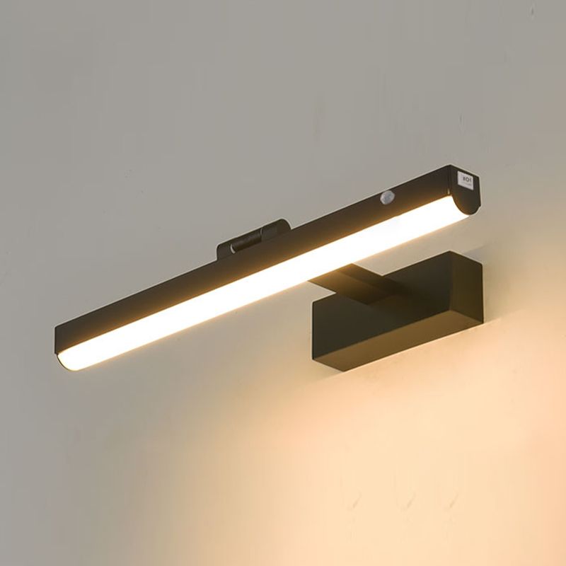 Minimalist Style LED Wall Mounted Vanity Light Metal Simple Bathroom Vanity Sconce Acrylic Shade