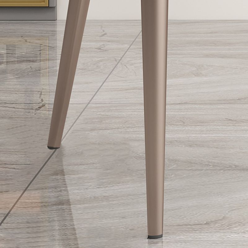 Contemporary Side Chair Faux Leather Solid Back Dining Room Chair for Kitchen