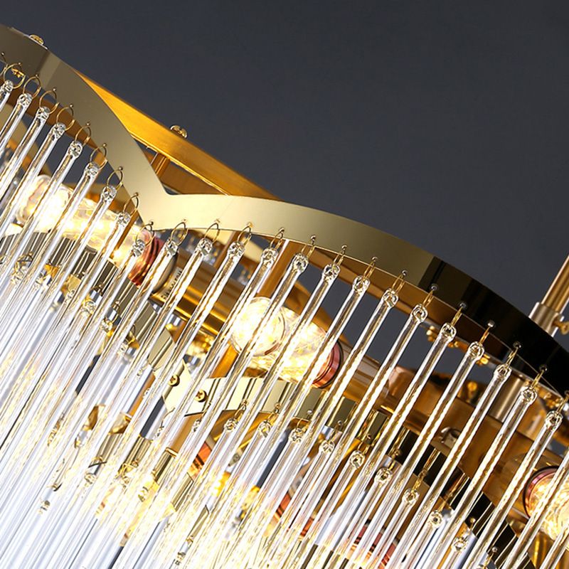 Postmodern Chandelier Lighting with Clear Glass Shape Pendant Lamp for Living Room