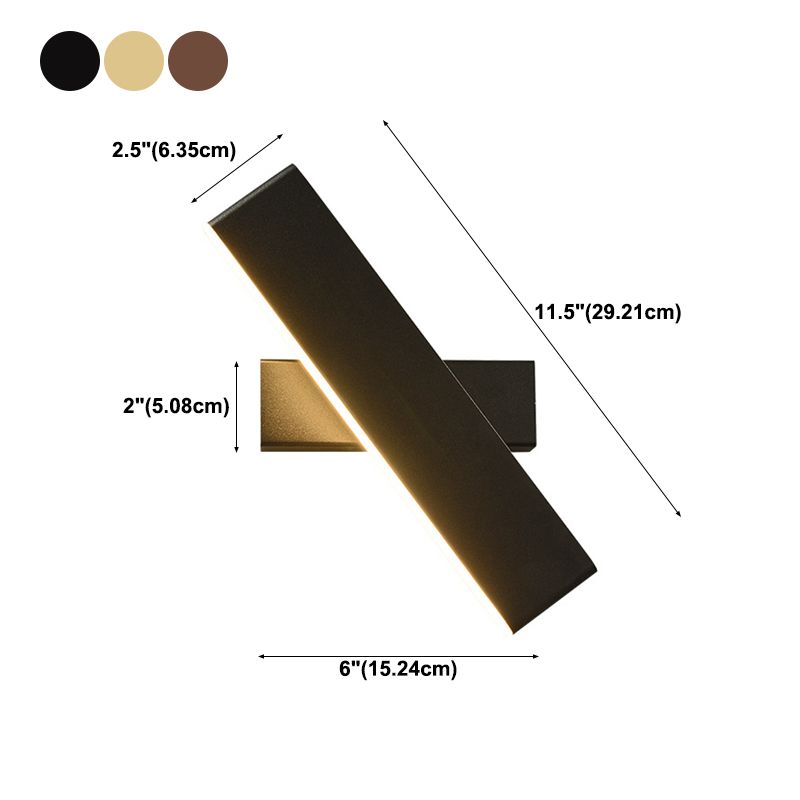 Rotatable LED Wall Mount Light 1-Light Wall Sconce Light with Acrylic Shade for Bedroom