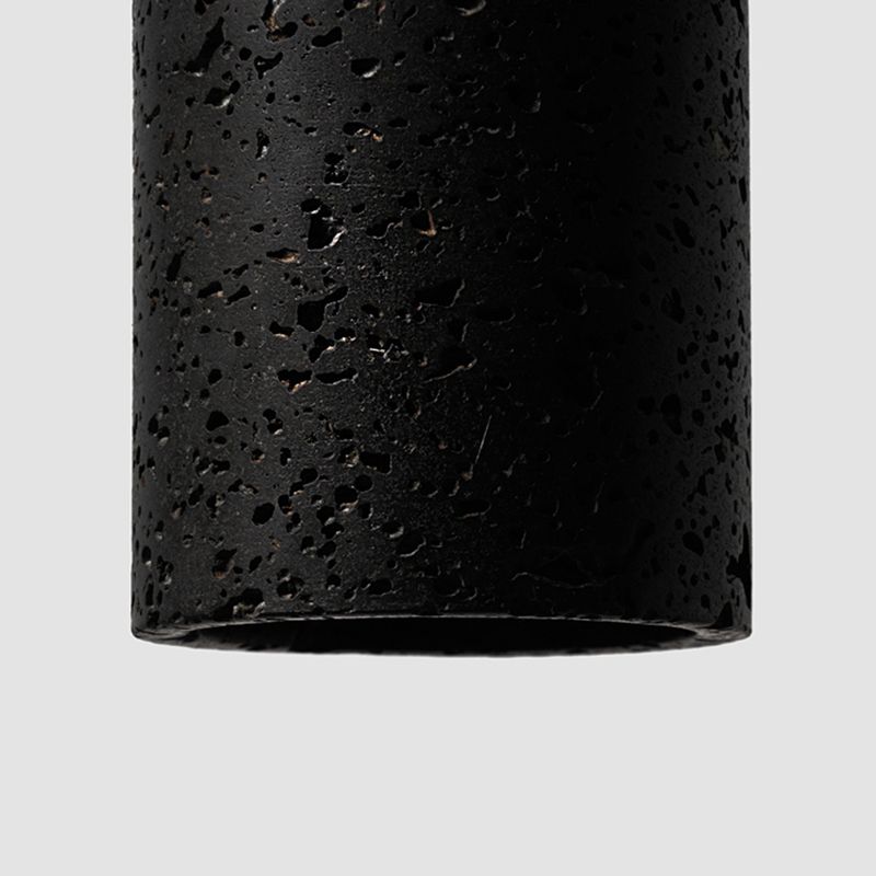 Cement Modern Pendant Light 1-Light Cylinder Ceiling Light Fixture for Dining Room