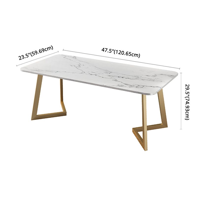 Sala da pranzo in pietra sinterizzata fissata set con mobili per sala da pranzo a 4 gambe metalliche per casa