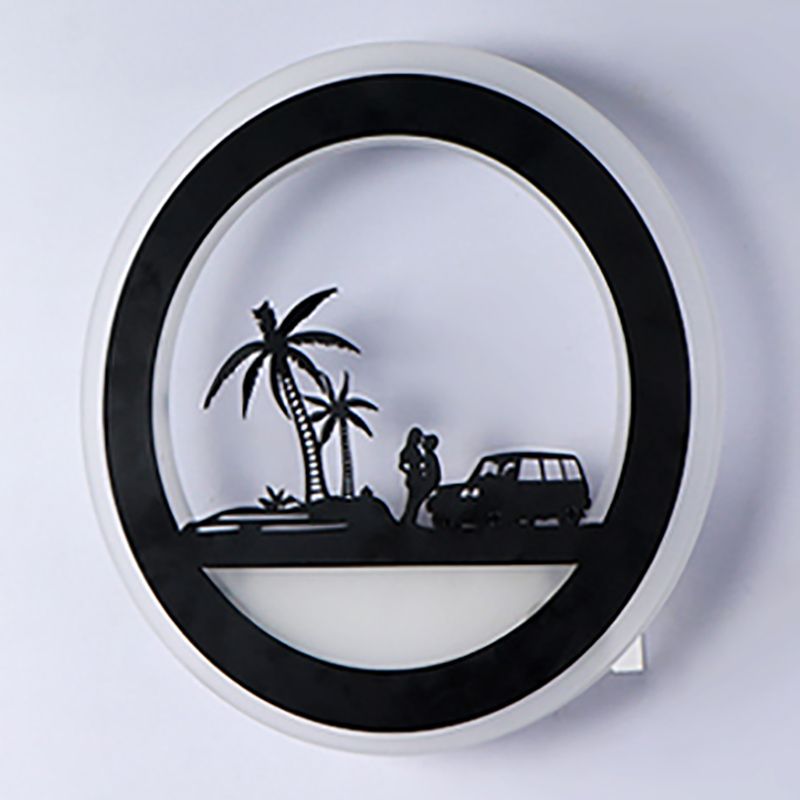 Unique Shape Metal Wall Light Modern Style 1-Light Wall Mounted Light Fixture