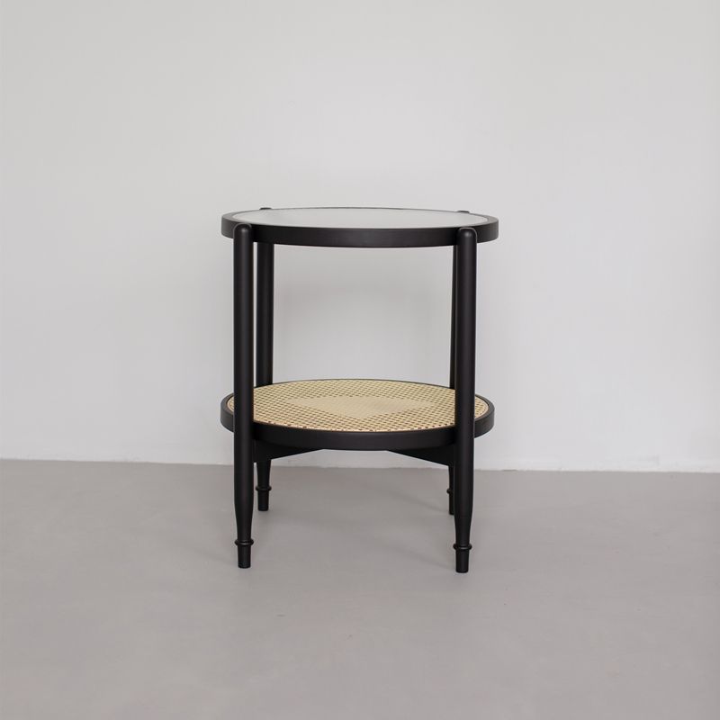 Tropical Coffee Table Solid Wood Black Coffee Cocktail Table