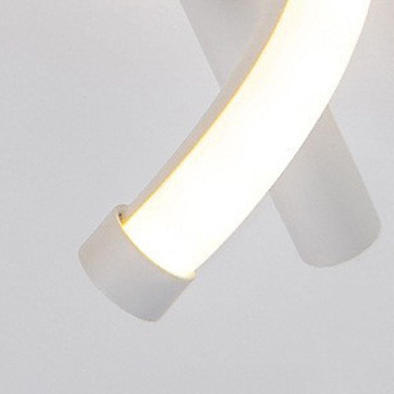 Linear Shape Wall Lamp Modern Style Acrylic 1 Light Sconce in White and Black