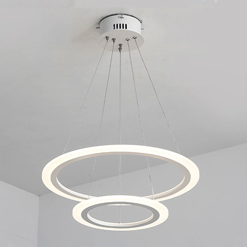 Eigentijdse eenvoudige LED hangende kroonluchter lichte meerlagige hangende lichtkit voor woonkamer