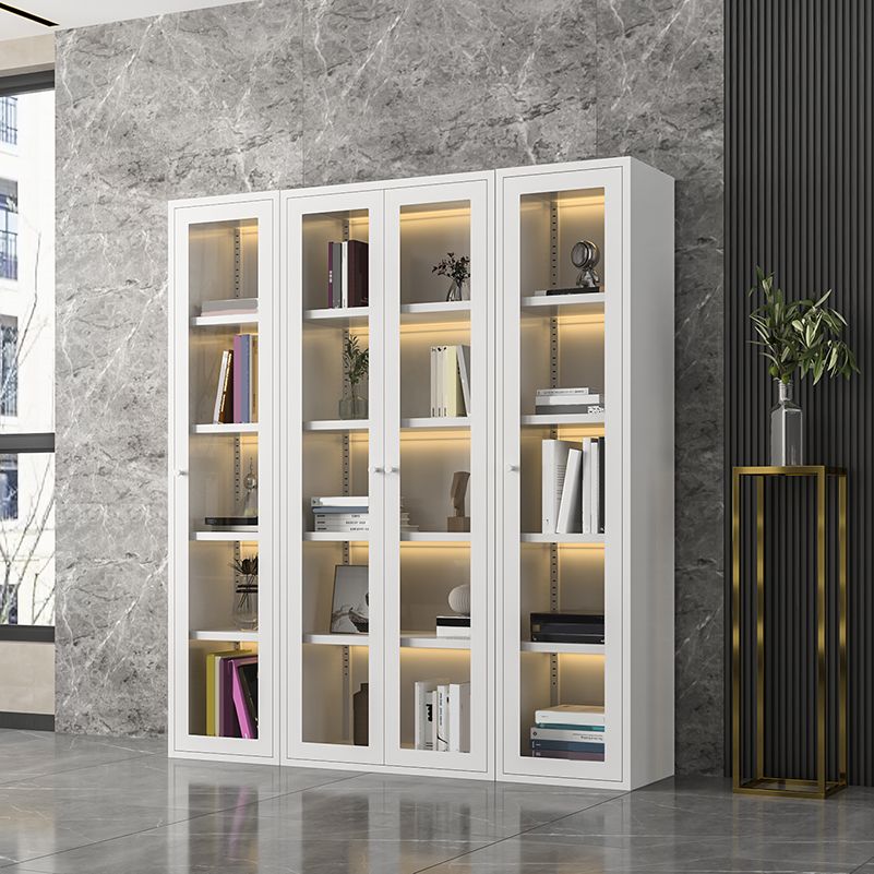 Modern Closed Back Vertical Bookshelf Metal Bookcase for Office