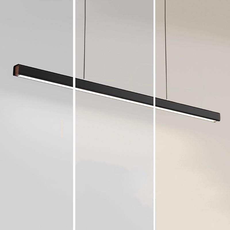 Contemporary Pendant Lights for Kitchen Island Linear Island Lighting in Black