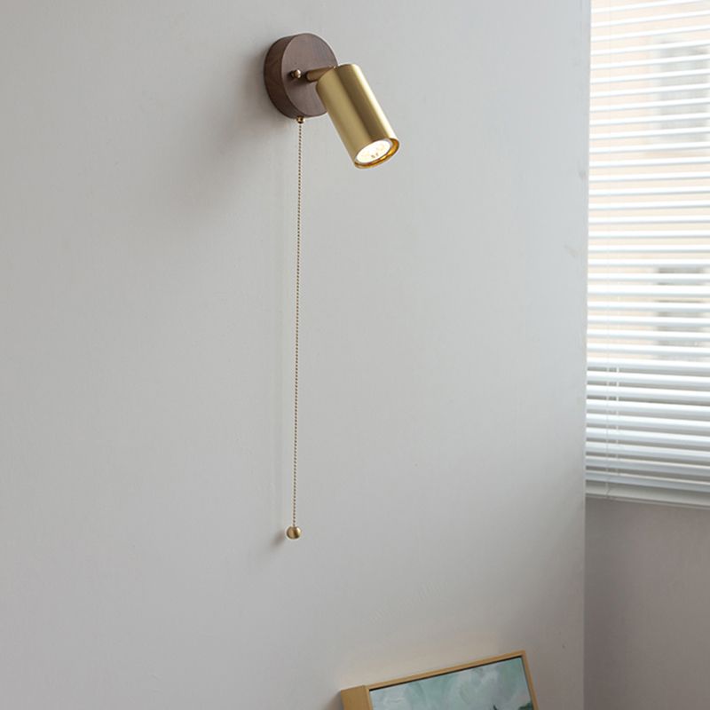 Metallzylinderwand -Lampen zeitgenössische 1 leichte Leuchtenleuchten in Gold