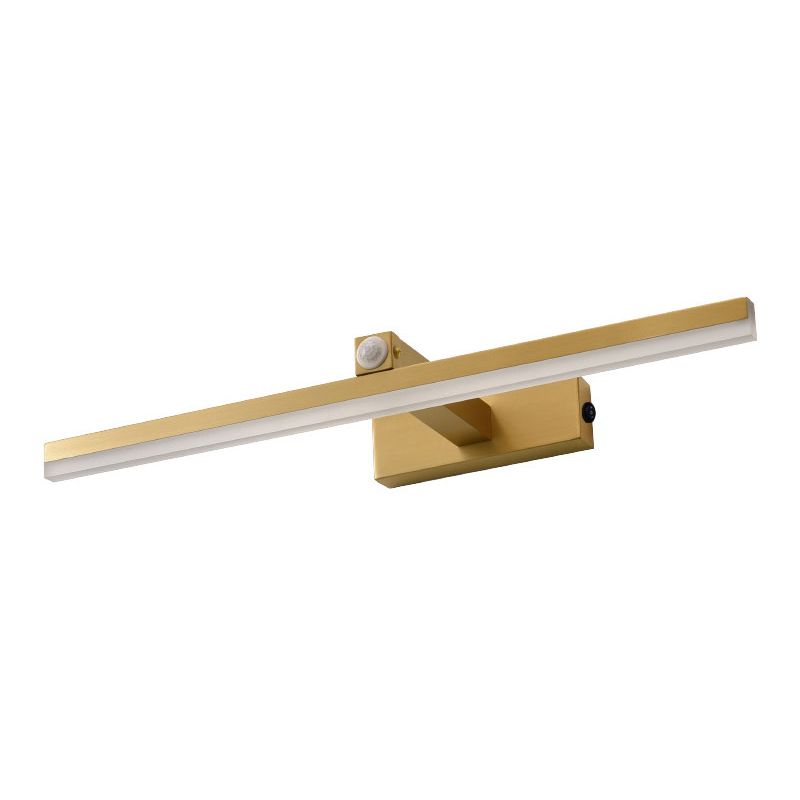 Moderner Stil Geometrischer LED-Wandlampen Metall 1-Licht Spiegel Wandbeleuchtungsideen in Gold