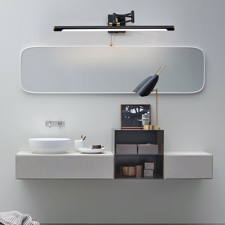 Tubular LED Bath Bar Metal LED Postmodern Vanity Wall Light with Extendable Arm