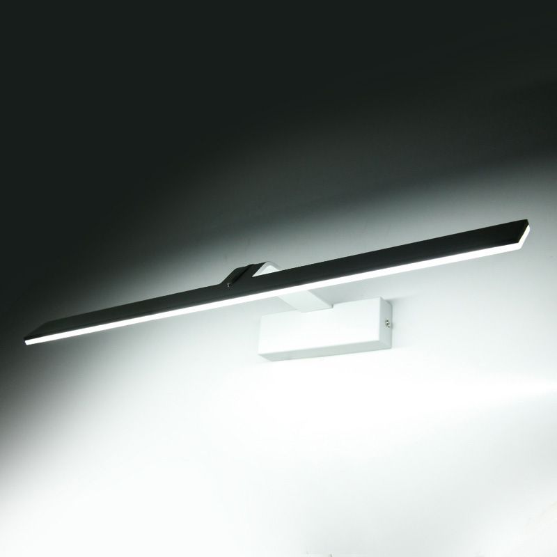 Minimalisme moderne Vanité de salle de bain en métal étanche en métal Lumières à LED acrylique linéaire