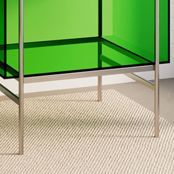 Contemporary Closed Back Standard Bookshelf Acrylic Bookcase with Shelves for Study Room